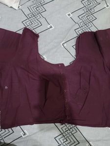 Maroon Cotton Blouse