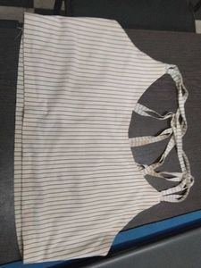 Striped Backless non paded bra