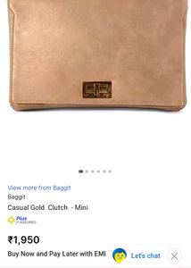 Baggit Golden Brown Clutch