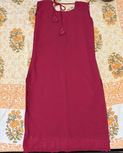 Elegant Pink Sequined Kurta Set