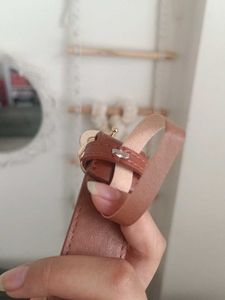 Stylish Brown Belt with Gold Buckle