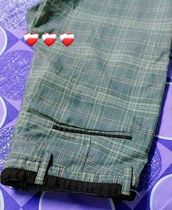 Plaid Trousers Slim Fit