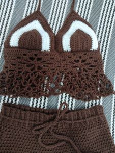 Crochet Halter Bikini Set
