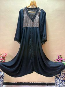Elegant Black Satin abaya