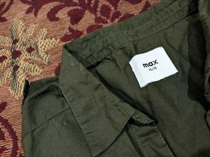 MAX Olive Green Shirt Dress