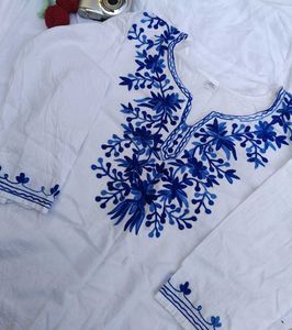 White Embroidered Kurta Tunic