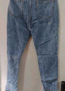 Ripped Blue Denim Jeans
