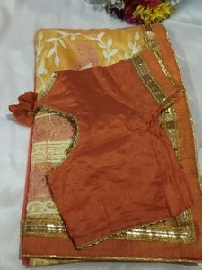 Beautiful Embroidered Saree with blouse