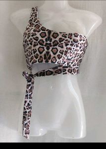 Shein  One-Shoulder Leopard Print Bikini To