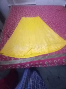 Yellow Ombre Sparkle Ethnic Skirt