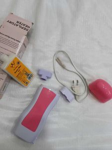 roll-on waxing applicator with wax