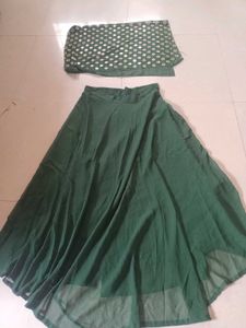 Stunning Green Embroidered Lehenga Set