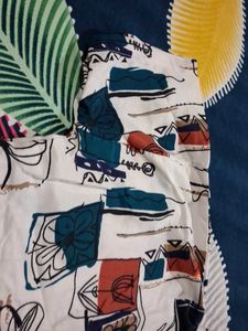 Abstract Print Button-Up Shirt