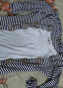 Striped shurg with White Top