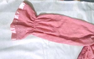 Pink Polka Dot Crop Top