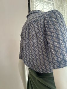 Chic Printed Bow Neck Blouse