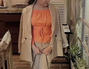 Orange Corset Top
