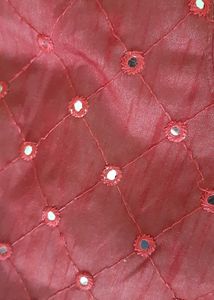 New Maroon Mirror Work Padded Blouse