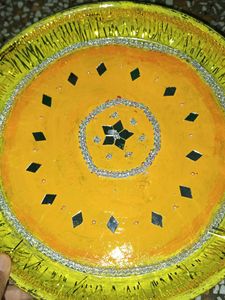Decorative Pooja Thali/ karwa thali.