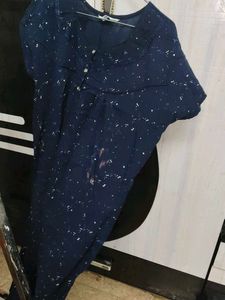 2 combo nighty Navy Blue Printed Kurta