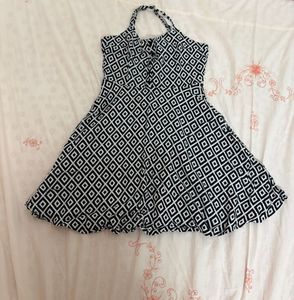 Cute Geometric Print Mini Dress