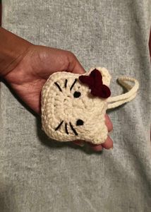 Handmade Crochet Kitty Pouch