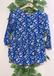 Beautiful Blue Floral Kurta