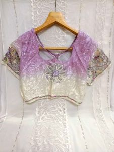 Elegant Lavender Saree with Blouse
