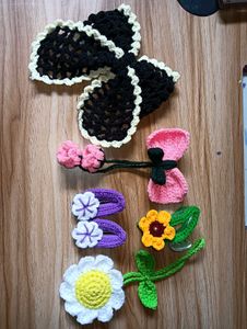 Handmade Crochet Hair Accessories Set