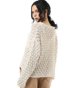 Women Crochet Knit Sweater