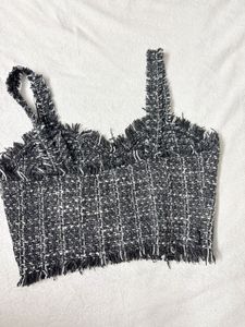 Chic Tweed Crop Top