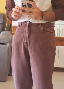 Brown Casual Pants