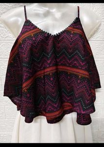 Boho Patterned sleevless  Crop Top