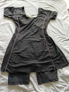 One piece Grey Swim Dress
