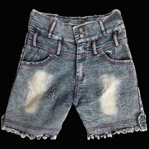 Girls' Distressed Denim Shorts