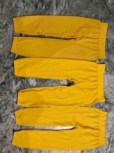 Girls Yellow Stretchable Pent