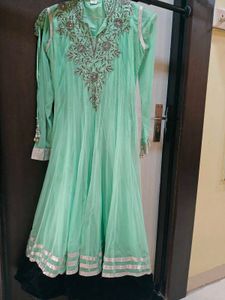Mint Green Embellished Anarkali Suit