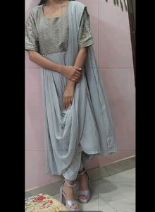 Elegant Grey indo western only kurta