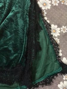 Zara Emerald Green Lace Trim Slip Dress