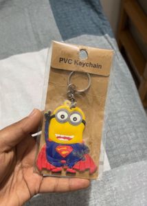 Minion Superman PVC Keychain