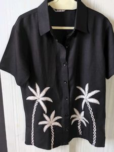 Palm Tree Embroidered Co-ord Set