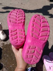 CROCS Cute Pink🎀 Rain Boots