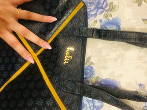 Stylish Blue &amp; Yellow Handbag