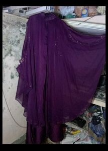 Beautiful Purple burkha Set