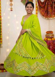 Beautiful Lime Green Lehenga Choli Set