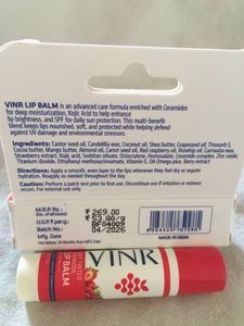 VINR Soft Tinted Ceramide Lip Balm SPF 50
