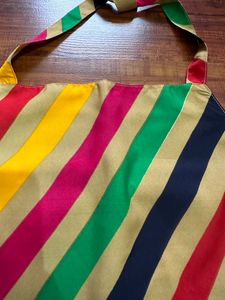 Multicoloured Striped Halter Neck Cropped Top