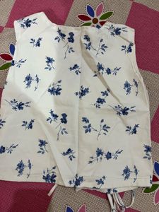 Chic Floral Print Sleeveless vest