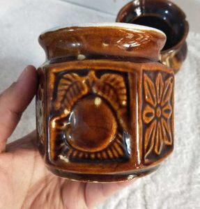 Vintage Ceramic Jar with Lid