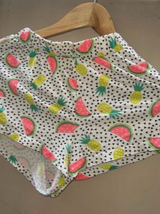 Cute Fruit Print Pajama Shorts